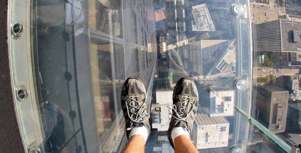 Space Needle rotating glass floor